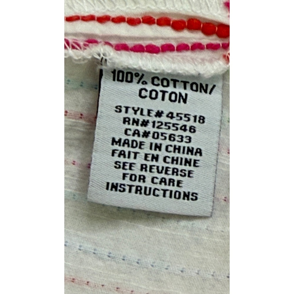 Habitat‎ Button Up Shirt White Multi Rainbow Stripe Cotton Women XXL 45518 - Picture 5 of 8